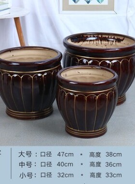广东陶瓷发财树幸福树大型盆栽大号陶瓷盆特大号陶瓷花盆包邮