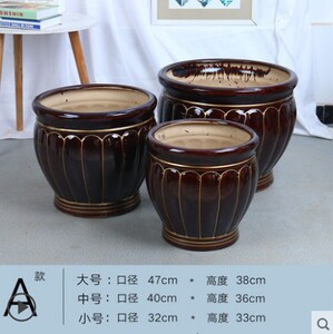 广东陶瓷发财树幸福树大型盆栽大号陶瓷盆特大号陶瓷花盆包邮