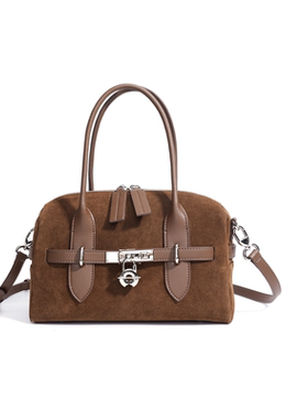 HE BAOBAO手提波士顿小方包斜挎包女秋冬新品女包通勤百搭单肩包