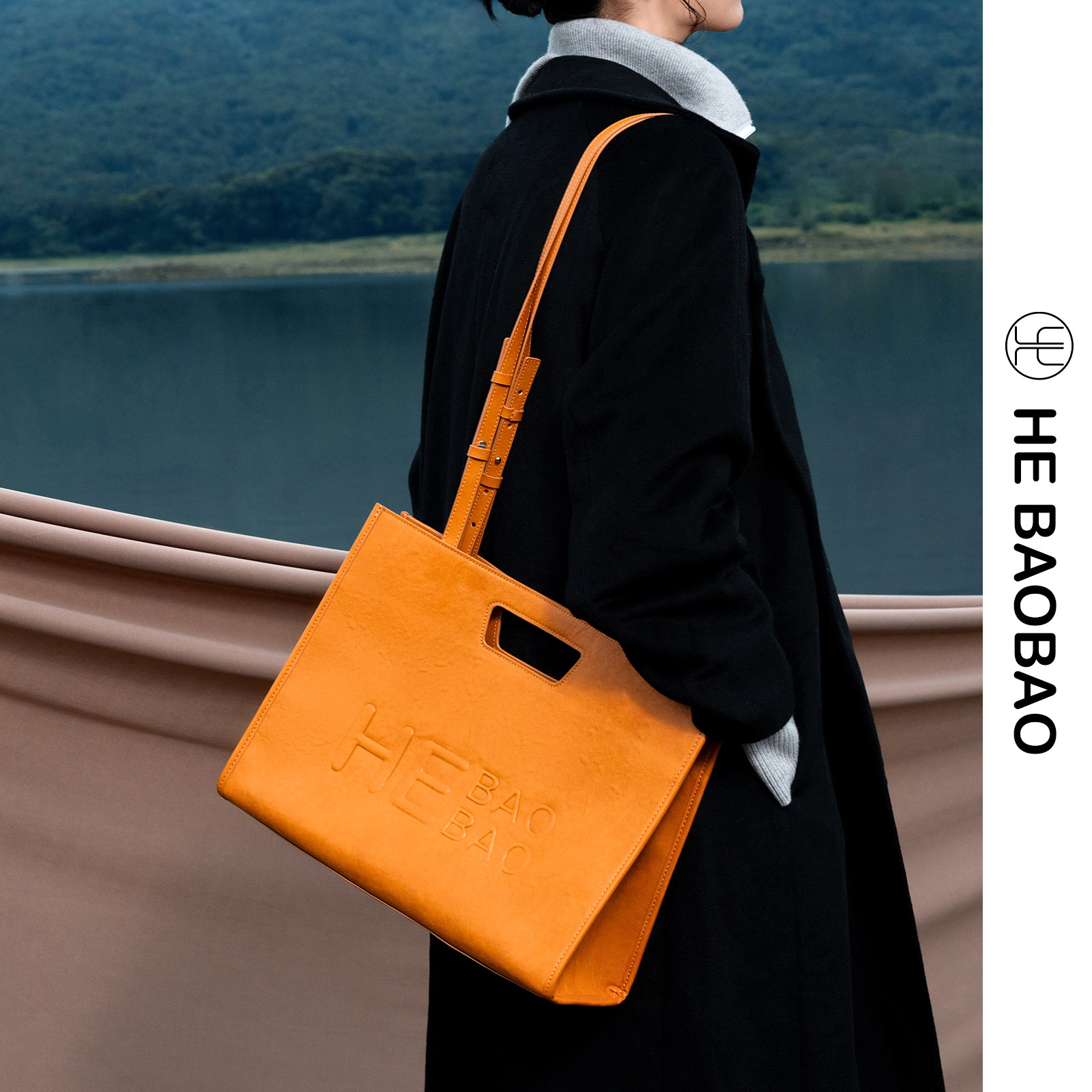 HEBAOBAO植鞣包包通勤托特包2025年新款复古单肩斜跨手提女包