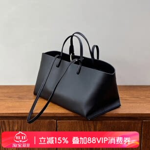 HEBAOBAO×HEJMASI新品2026年牛皮手提单肩大容量托特女包