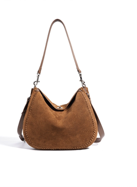 HE BAOBAO秋冬新品反绒牛皮托特包斜挎包女女包大容量通勤单肩包