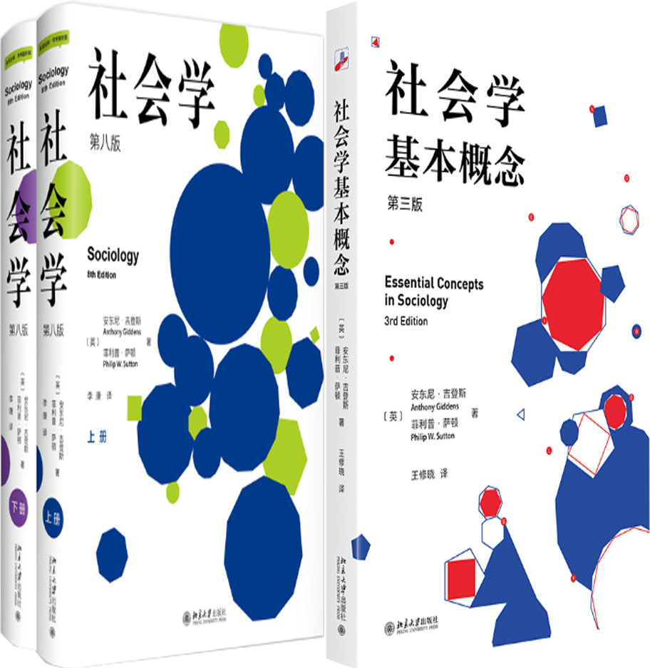 【正版包邮】社会学入门套装共3册（社会学上下册+社会学基本概念）作者:安东尼·吉登斯,菲利普と�著,李康译北京大学出版社-封面