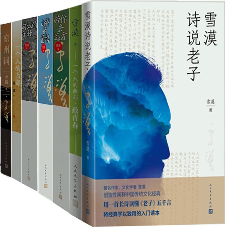 【正版包邮】雪漠作品7册：雪漠诗说老子+一个人的西部·致青春+带你去远方+山神的箭堆+匈奴的子孙+凉州词+一个人的西部属于什么档次？