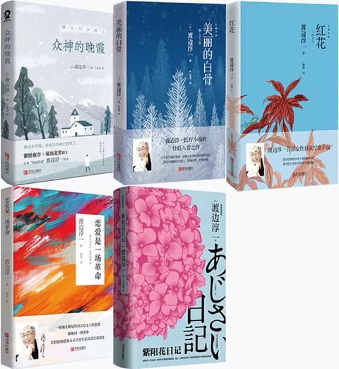 【正版包邮】渡边淳一作品5册：众神的晚霞+美丽的白骨+红花+恋爱是一场革命+紫阳花日记