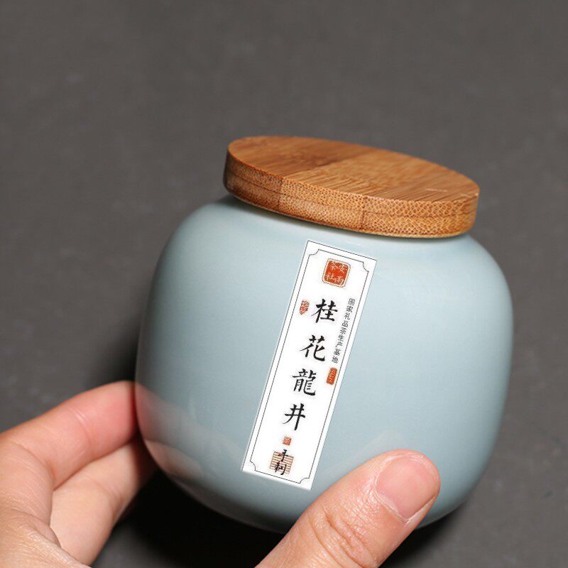 杭州特产正宗龙井茶桂花龙井茶50g瓷瓶手工窨制雨前茶自产自销