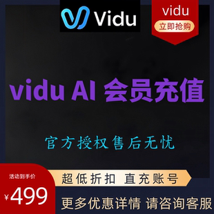 Vidu会员专业版/旗舰版官网直充高清无水印视频生成AI超低折扣