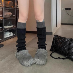 秋冬bi备超好看 假两件设计腿套 堆堆叠穿袜套不下滑显瘦保暖百搭