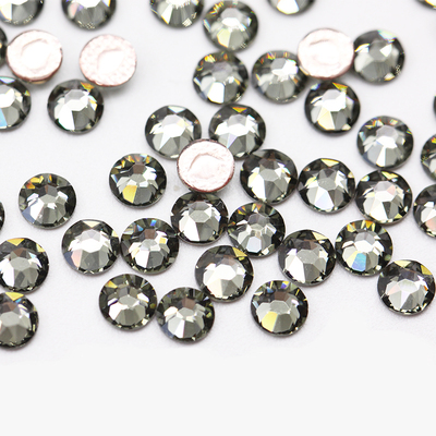 施家水晶2078HF黑钻色圆形平烫钻