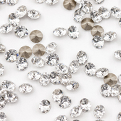 3.3mm天鹅跳动 施华洛1028 1088尖底钻0.9 心001白色DIY华子水晶