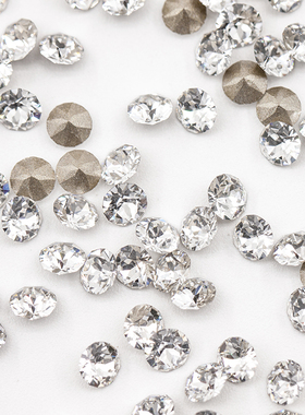 施华洛1028/1088尖底钻0.9-3.3mm天鹅跳动的心001白色DIY华子水晶