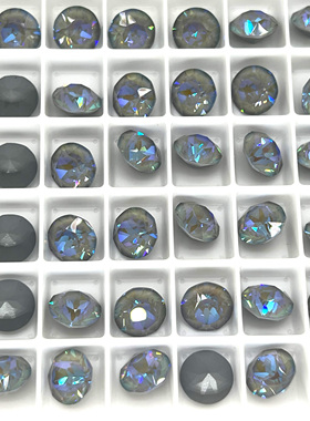 正品施华洛水晶华子钻1088淡雅灰001L150D圆形尖底钻diy美甲服饰