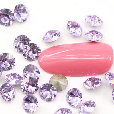 施家水晶1028紫罗兰色圆形尖底钻