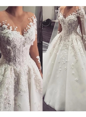 A-Line Wedding Dress Princess Robe De Mariee 婚纱礼服定做