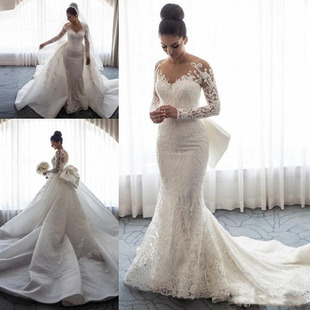 Bridal Gown Dress 气质拖尾甜美公主新娘Wedding 主婚纱2022新款
