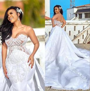 Sweetheart结婚婚纱礼服定制Wedding Gown Dress Bridal Mermaid