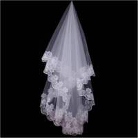 蕾丝花边婚庆新娘 结婚礼服头纱 单层蕾丝密花边Lace Veil T002 thumbnail 5