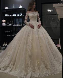 Gown 新款 Wedding Dresses 婚纱礼服性感蕾丝婚纱 Bridal