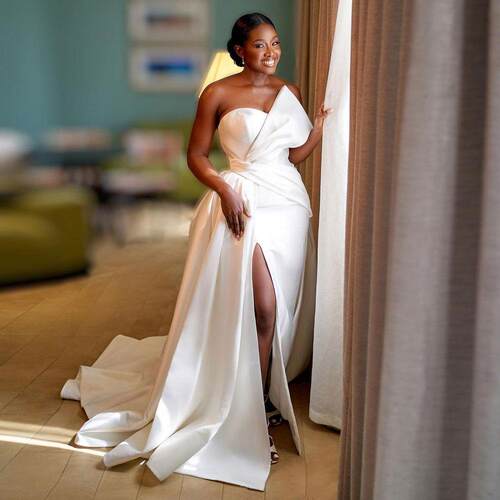 婚纱2021新款新娘结婚出门 Custom Wedding Gown Bridal Dresses