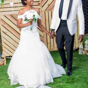 新娘气质 Bridal Custom Dresses Gown Wedding 字肩婚纱2022新款