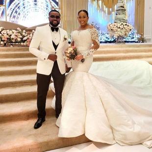 Lace 定做婚纱礼服新娘 Mermaid Dresses Bridal Wedding Beading