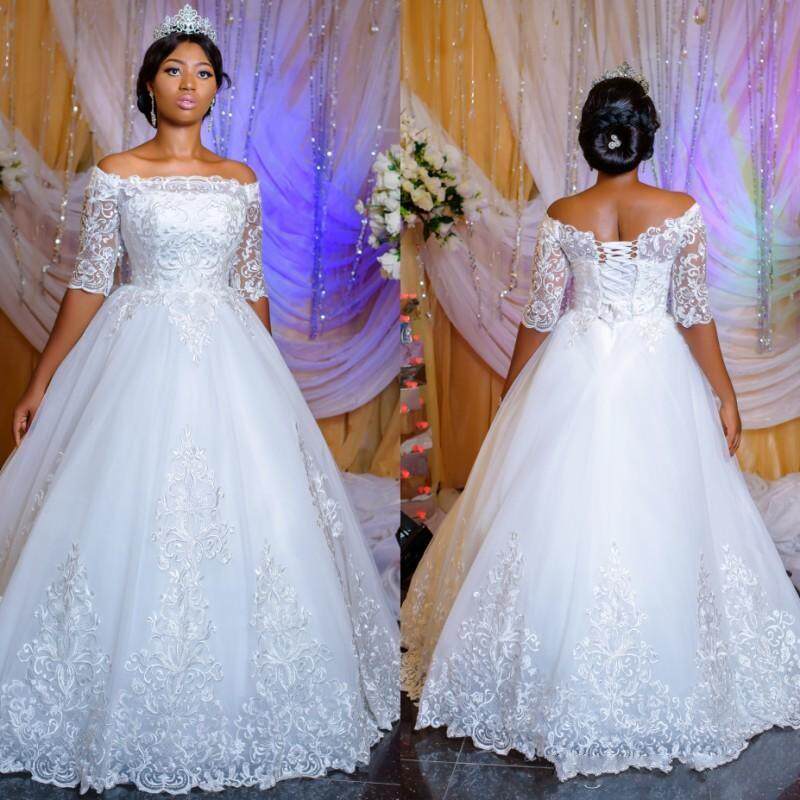地抹胸森系简约显瘦长拖尾轻婚纱Wedding Gown Bridal Dress 2018