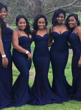 伴娘服长款2018秋冬新款韩式修身伴娘礼服伴娘Bridesmaid Dresses