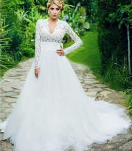 Gown婚纱礼服2018新款 Bows Bridal Dresses 新娘结婚拖尾 Wedding