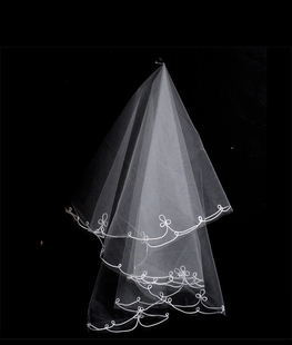 头纱简约新款结婚配饰裸纱素纱韩式头饰 Wedding Veil