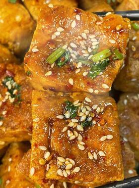 【主播专享】虎皮爆汁豆腐干开袋即食香辣爆辣油炸豆干追剧零食品