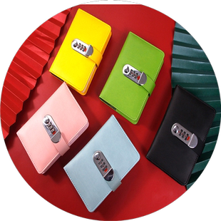 密码本带锁日记本记事本小清新学生创意文具随身A6笔记本本子