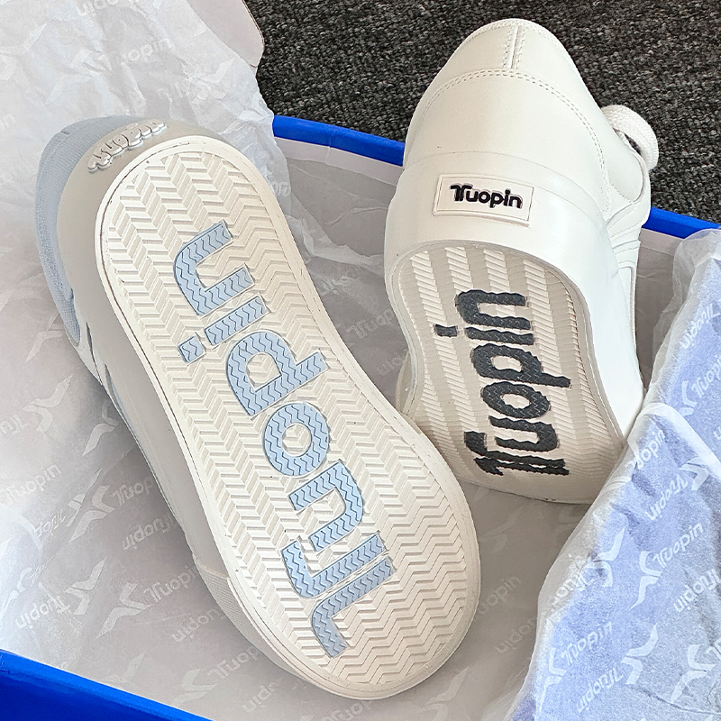 鮀品板鞋女款秋冬新款白色鞋子百搭学生时尚休闲鞋厚底复古小白鞋