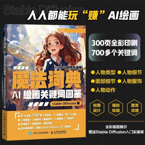 正版魔法词典 AI绘画关键词图鉴StableDiffusion版9787115621009 _研究所人民邮电出版社计算机与网络  书籍
