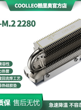 coolleo酷里奥HR-09 2280热管SSD固态硬盘散热器散热马甲散热片