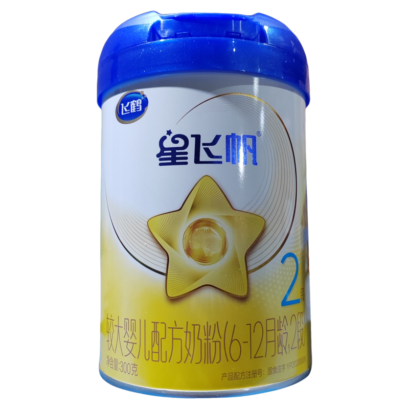 【到28年1月】飞鹤星飞帆较大婴儿配方奶粉2段【300g】