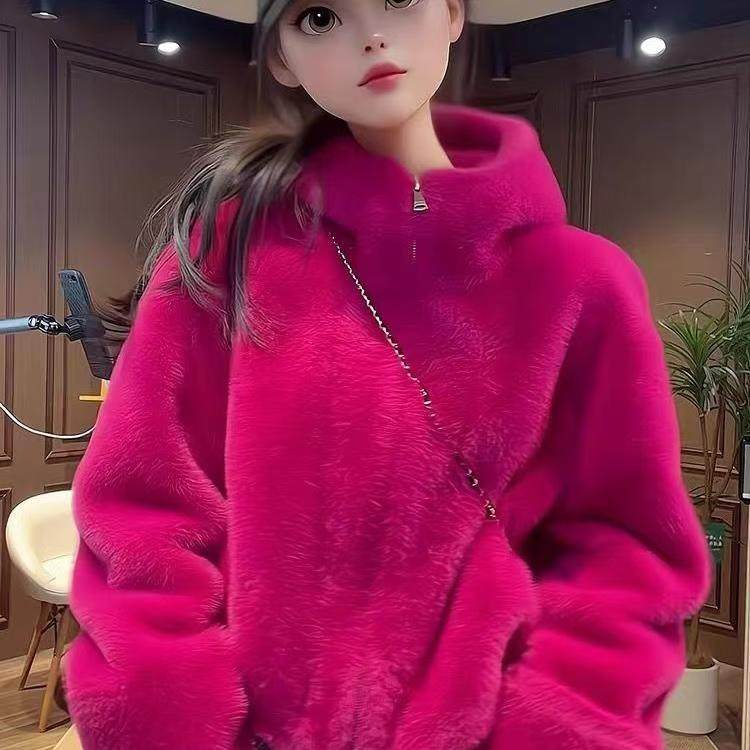 捡漏欧货2025年冬季新款女装休闲百搭仿皮草外套高级小众穿搭上衣,女装/女士精品,皮草,淘宝优惠券,粉丝福利购,淘宝优惠卷