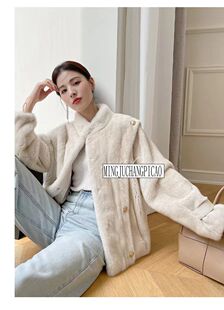 特价清仓处理2024秋冬新款仿水貂绒獭兔毛皮草外套抖音网红爆款