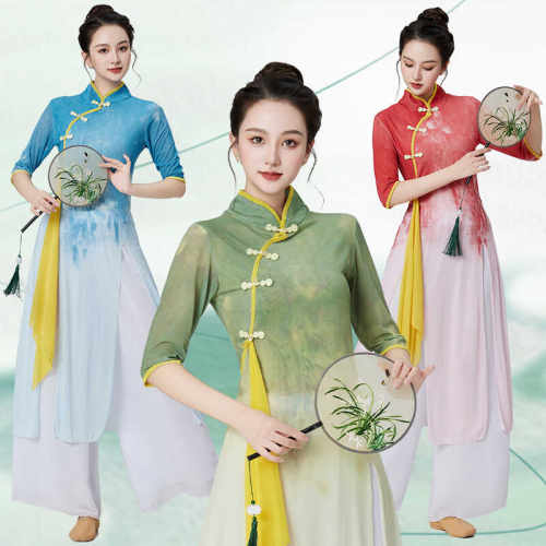 新款广场舞服装套装中国风表演服