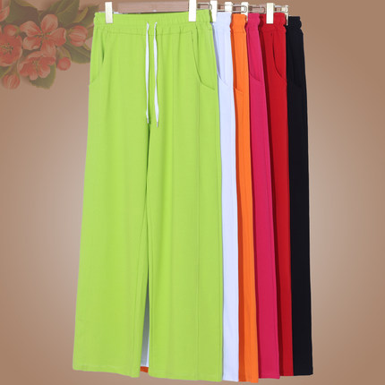 广场舞裤子夏季新款直筒宽松长裤曳步舞健身跳操舞蹈时尚运动裤女