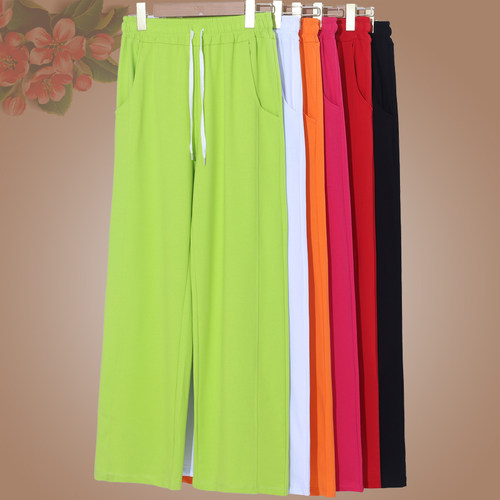 夏季新款直筒宽松广场舞裤