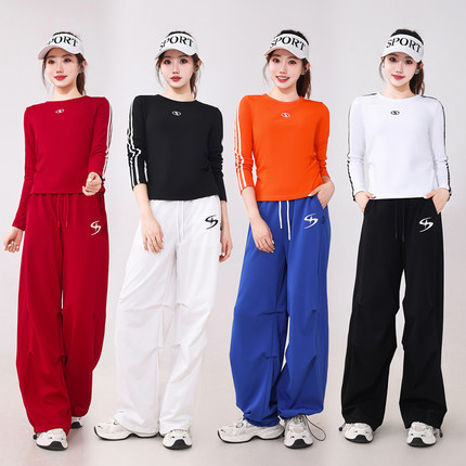 广场舞服装套装女秋冬加绒新款跳舞蹈健身操运动长袖透气休身上衣