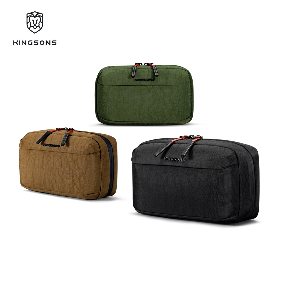 金圣斯多功能数码便携充电宝数据线手机充电器收纳包U盘SD卡电子产品钥匙收纳盒移动电源袋