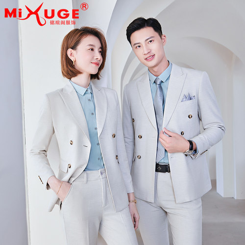 秋季英伦风教师主持人西装套装