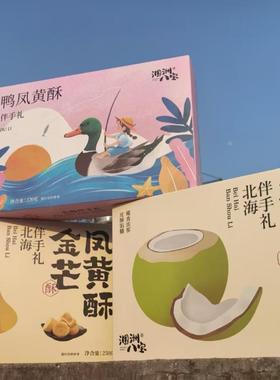 广西北海伴手礼新品涠洲八宝金鸭椰香凤梨酥金芒凤黄酥旅游同款