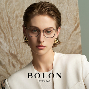 钛材质镜框女复古镜架男BA6010 暴龙近视眼镜25新品 明星同款