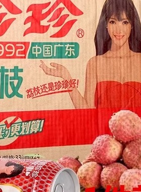 整箱24罐包邮珍珍荔枝饮料80童年回忆汽水小时候的味道碳酸老汽水