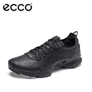 Ecco爱步男鞋轻便透气跑步鞋牛皮系带运动休闲鞋缓震健步鞋800424