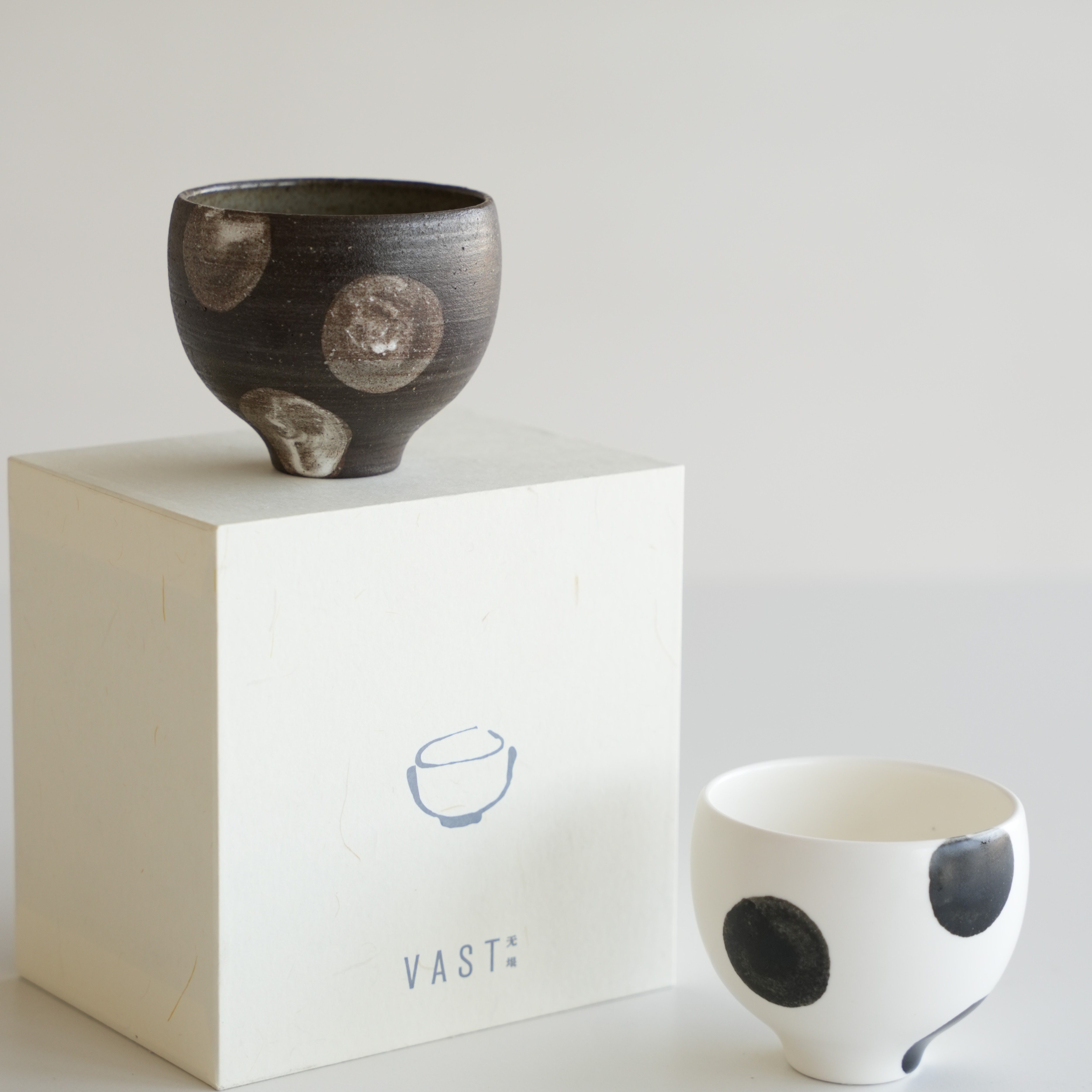 VAST无垠器皿 | 茶杯咖啡杯手握波点杯可爱简约新中式茶杯