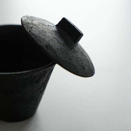 VAST无垠器皿柴烧粗陶手作盖碗