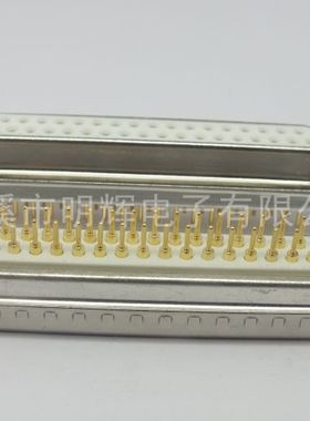HRJ车针DB37母头直插焊板 DP37两排孔式串口座 37芯镀金连接器